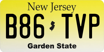 NJ license plate B86TVP