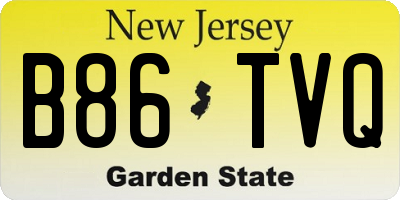 NJ license plate B86TVQ