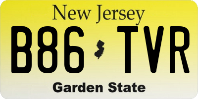 NJ license plate B86TVR
