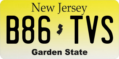 NJ license plate B86TVS