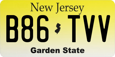 NJ license plate B86TVV