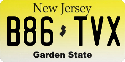 NJ license plate B86TVX