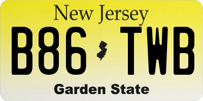 NJ license plate B86TWB