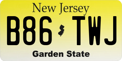 NJ license plate B86TWJ