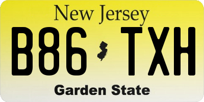 NJ license plate B86TXH
