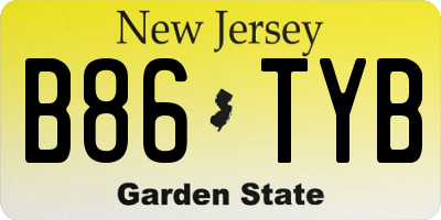 NJ license plate B86TYB