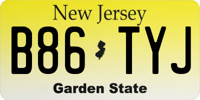 NJ license plate B86TYJ