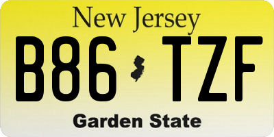 NJ license plate B86TZF