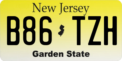 NJ license plate B86TZH