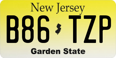 NJ license plate B86TZP