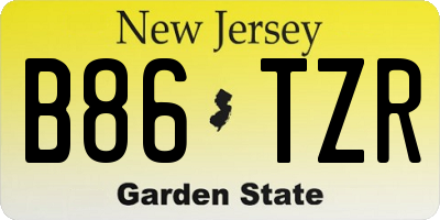 NJ license plate B86TZR