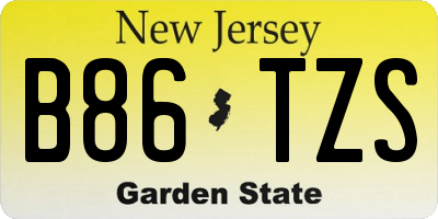 NJ license plate B86TZS