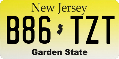 NJ license plate B86TZT