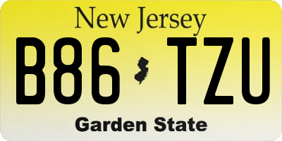 NJ license plate B86TZU