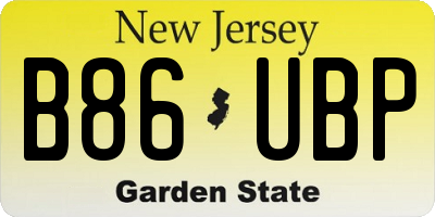NJ license plate B86UBP