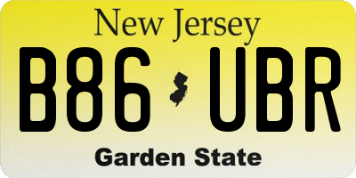 NJ license plate B86UBR