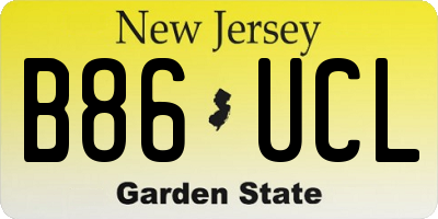 NJ license plate B86UCL