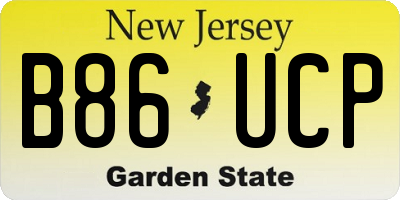 NJ license plate B86UCP