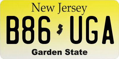 NJ license plate B86UGA