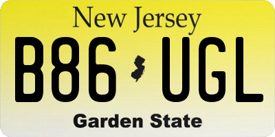 NJ license plate B86UGL