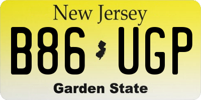 NJ license plate B86UGP