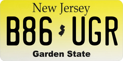 NJ license plate B86UGR