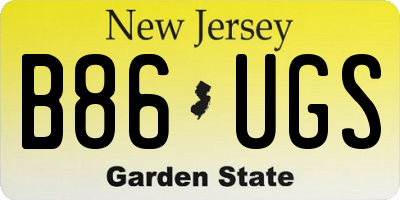 NJ license plate B86UGS