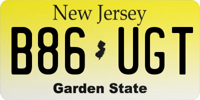 NJ license plate B86UGT