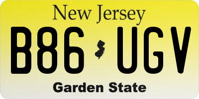 NJ license plate B86UGV