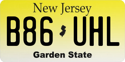 NJ license plate B86UHL