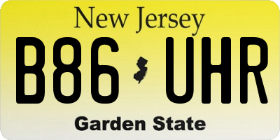NJ license plate B86UHR