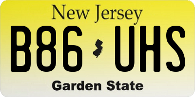 NJ license plate B86UHS