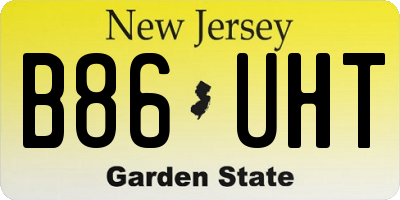 NJ license plate B86UHT