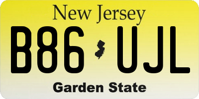 NJ license plate B86UJL