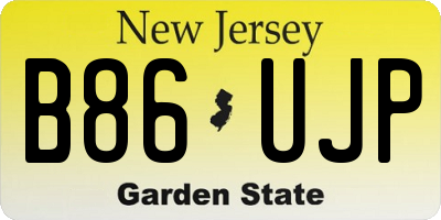 NJ license plate B86UJP