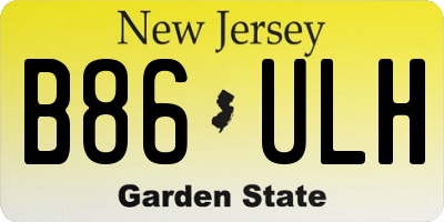 NJ license plate B86ULH