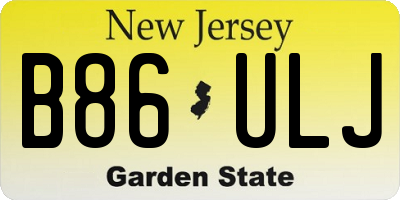 NJ license plate B86ULJ