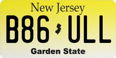 NJ license plate B86ULL