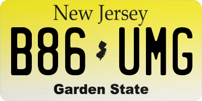 NJ license plate B86UMG