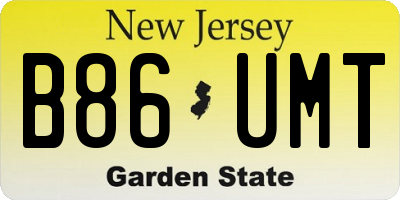 NJ license plate B86UMT