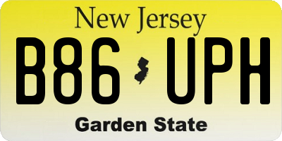 NJ license plate B86UPH