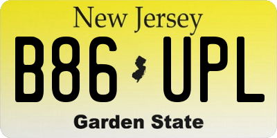 NJ license plate B86UPL