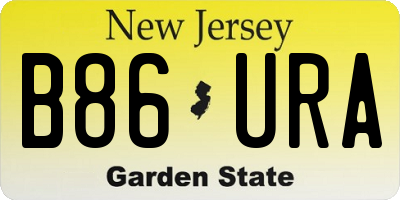 NJ license plate B86URA