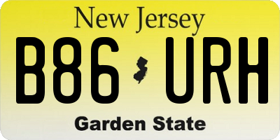 NJ license plate B86URH