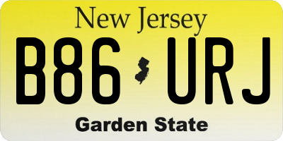 NJ license plate B86URJ