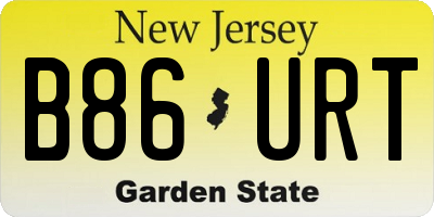 NJ license plate B86URT