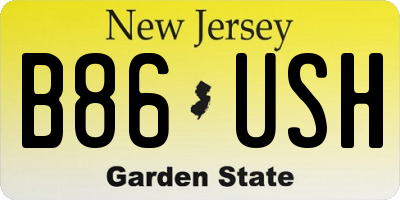 NJ license plate B86USH