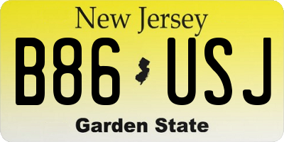 NJ license plate B86USJ