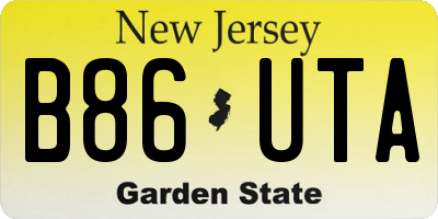 NJ license plate B86UTA