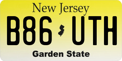 NJ license plate B86UTH